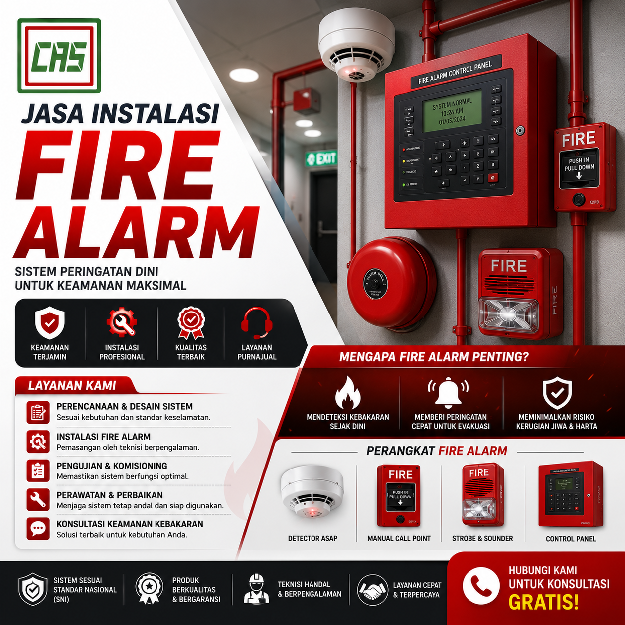 Instalasi Fire Alarm Perkantoranl