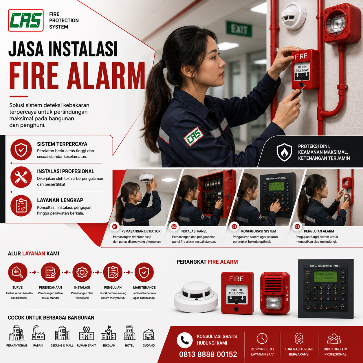 Pemasangan Fire Alarm Gedung Jakarta