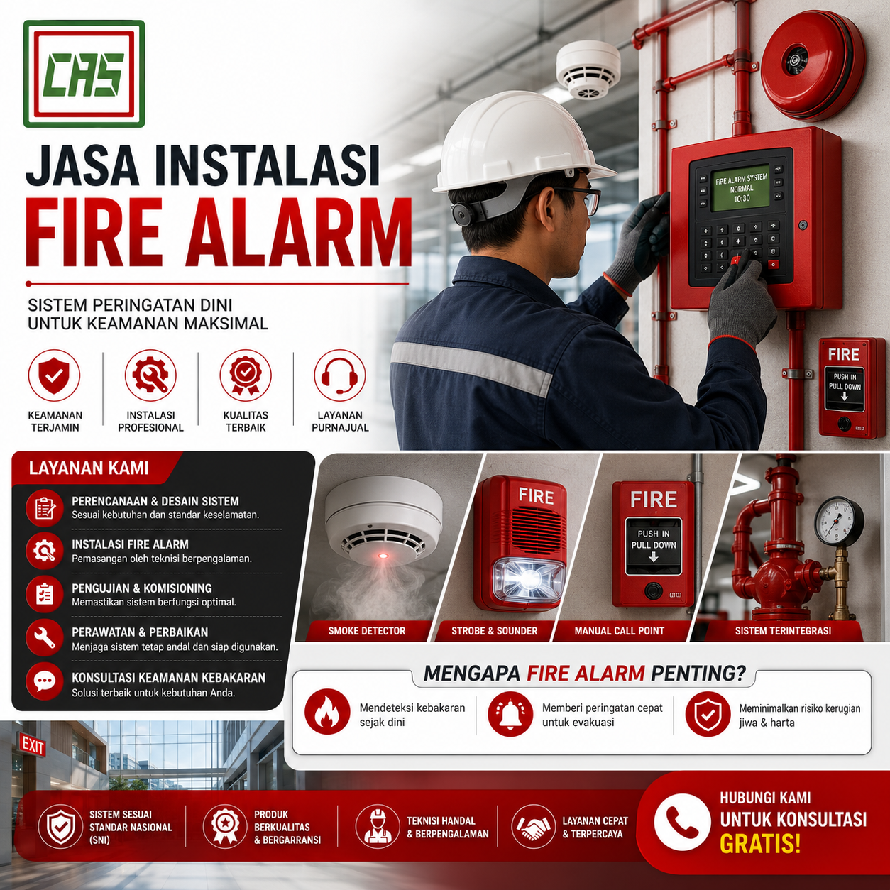 Instalasi Fire Alarm BSD