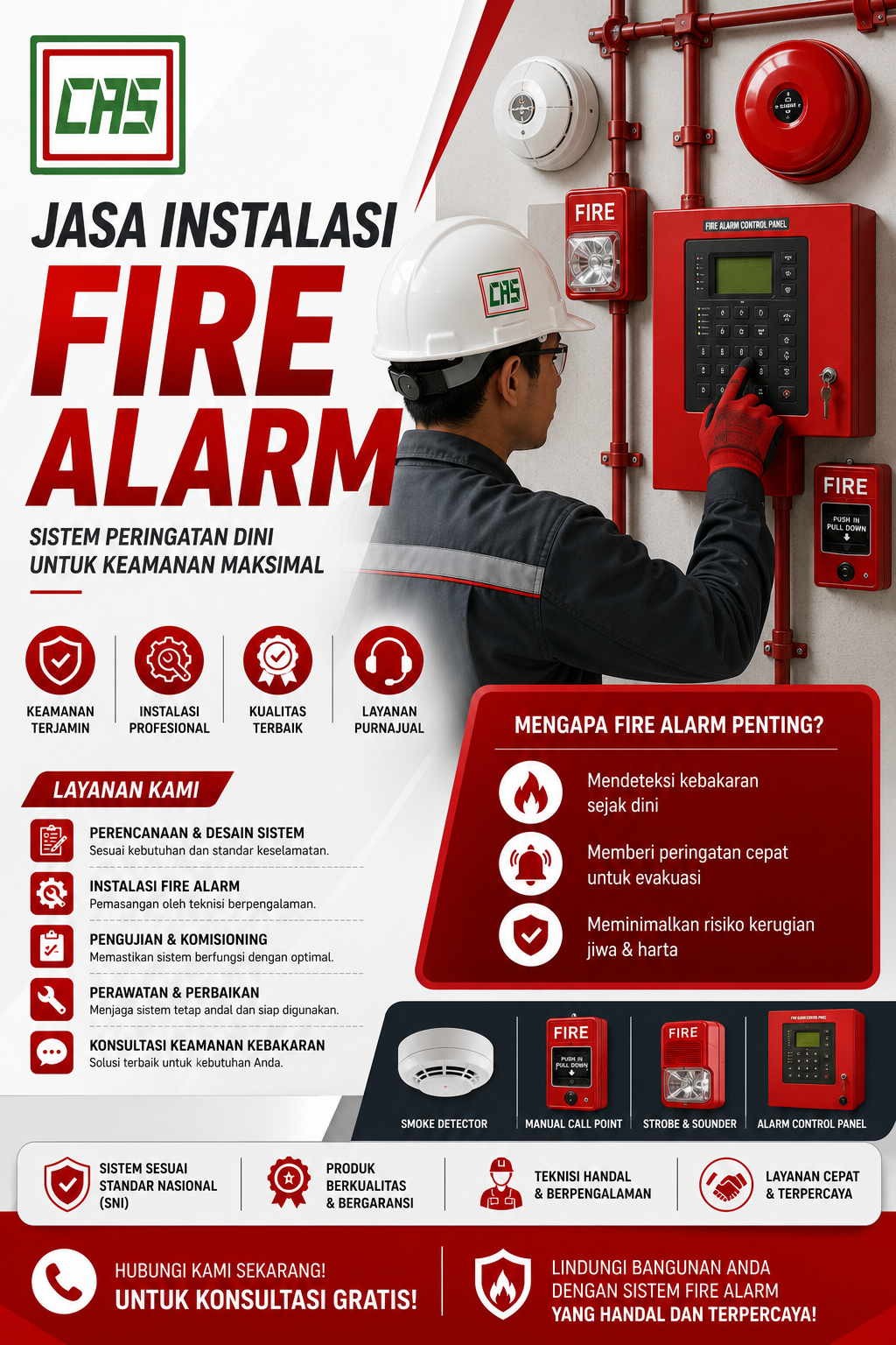 Instalasi Fire Alarm Sesuai SNI